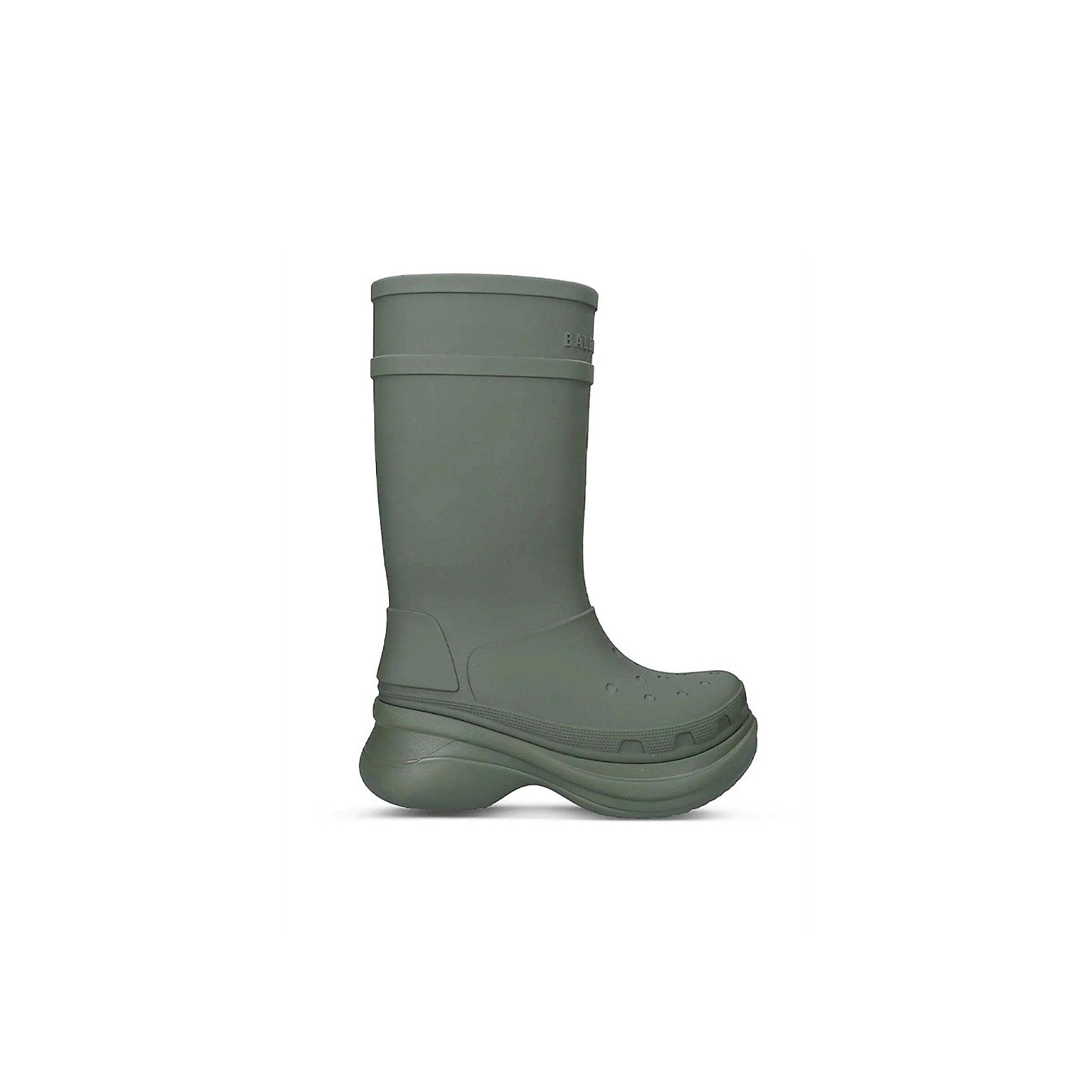 BALENCIAGA CROCS RUBBER BOOTS IN GREY 677388W1S8E9000